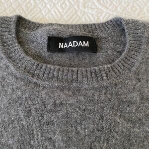 NAADAM Gray Crew Neck Sweater